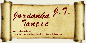 Jordanka Tontić vizit kartica